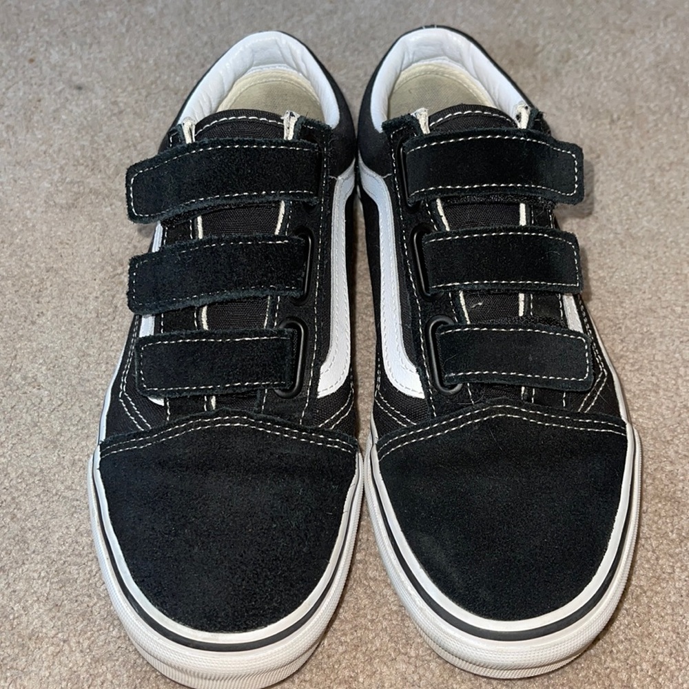 vans suede canvas old skool velcro shoes